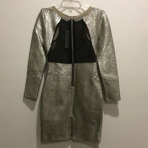 Whoinshop long sleeve bandage dress